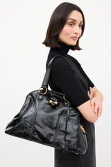 Saint Laurent Black Patent Leather Muse Bag