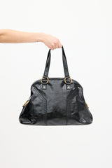 Saint Laurent Black Patent Leather Muse Bag