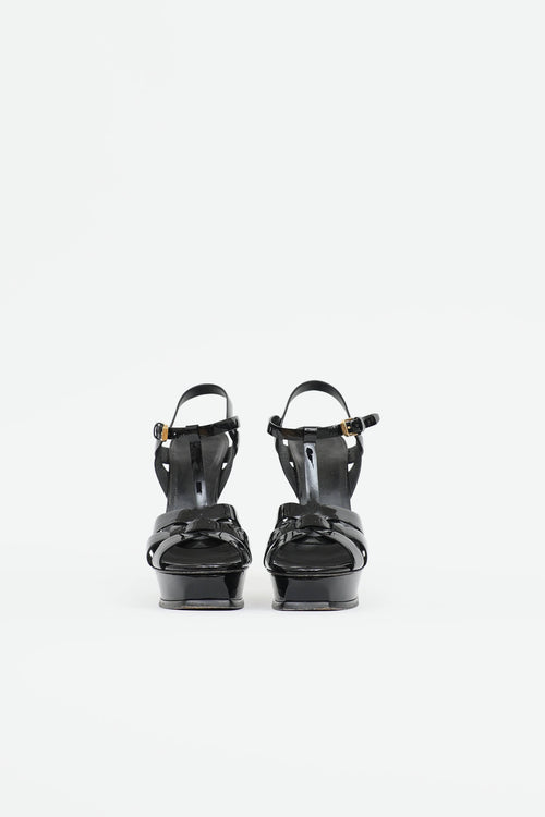 Saint Laurent Patent Tribute Sandal