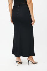 Saint Laurent Black Maxi Skirt