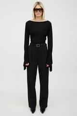 Saint Laurent Ruffled Bateau Top