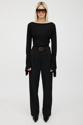 Saint Laurent Ruffled Bateau Top