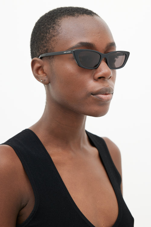 Saint Laurent Black SL277 Small Tapered Sunglasses