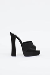Saint Laurent Satin Boogie Platform Mule