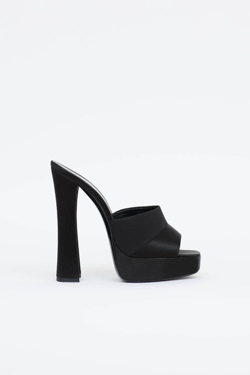 Saint Laurent Satin Boogie Platform Mule