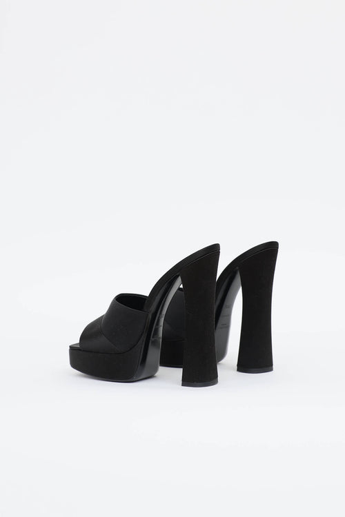 Saint Laurent Satin Boogie Platform Mule