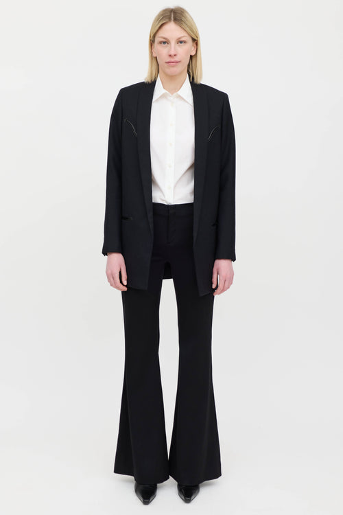 Saint Laurent 2018 Wool Shawl Blazer