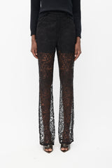 Saint Laurent Black Sheer Lace Trouser