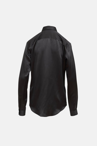Saint Laurent SS13 Silk Button Up Top