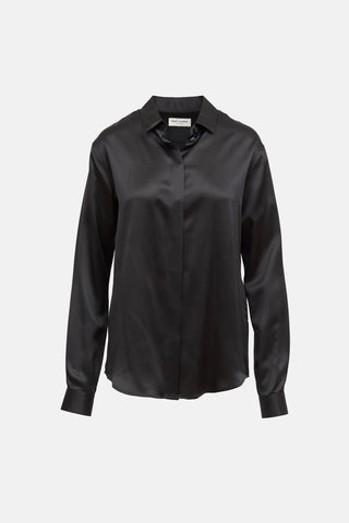 Saint Laurent SS13 Silk Button Up Top