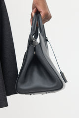 Saint Laurent 2015 Black Leather Small Rive Guache Cabas Bag