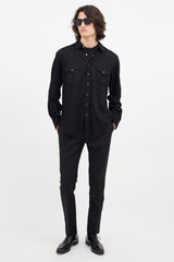 Saint Laurent Black & Silver Western Shirt