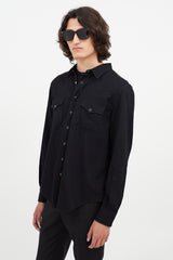 Saint Laurent Black & Silver Western Shirt