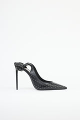 Saint Laurent Leather Zoe 105 Wrapped Pump
