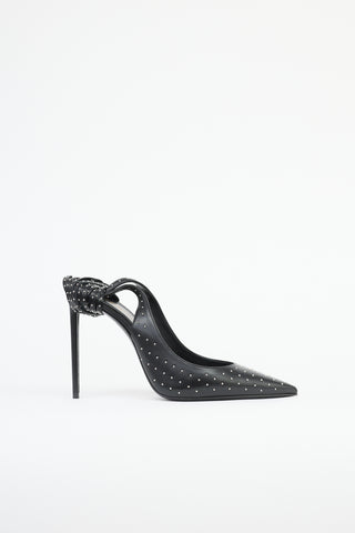 Saint Laurent Leather Zoe 105 Wrapped Pump