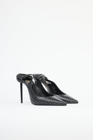 Saint Laurent Leather Zoe 105 Wrapped Pump