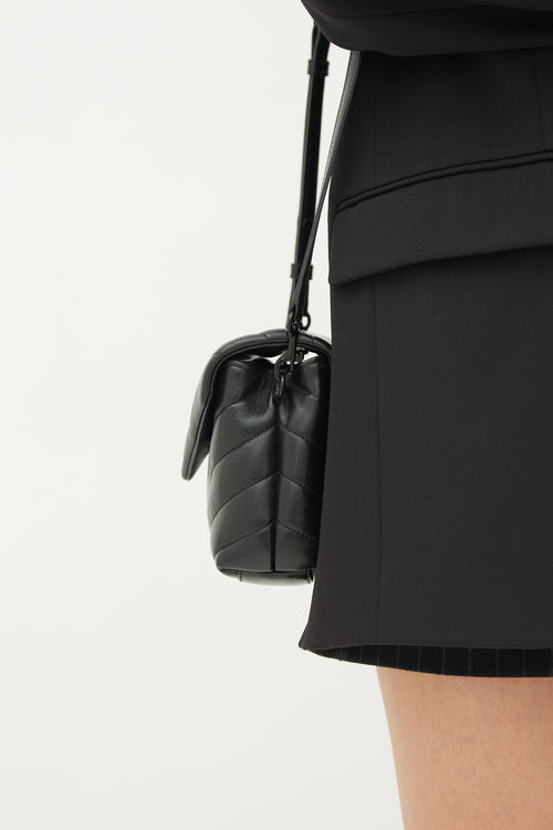 Saint Laurent Black Toy Loulou Quilted Leather Bag