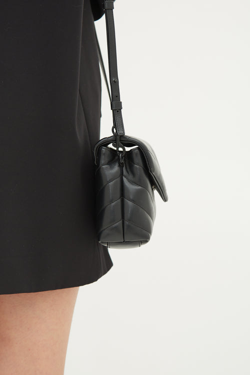 Saint Laurent Black Toy Loulou Quilted Leather Bag