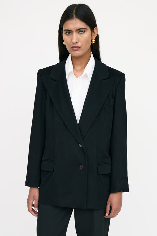 Saint Laurent Cashmere Single Breasted Blazer