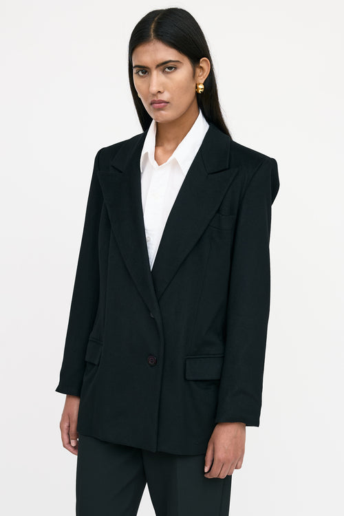 Saint Laurent Cashmere Single Breasted Blazer