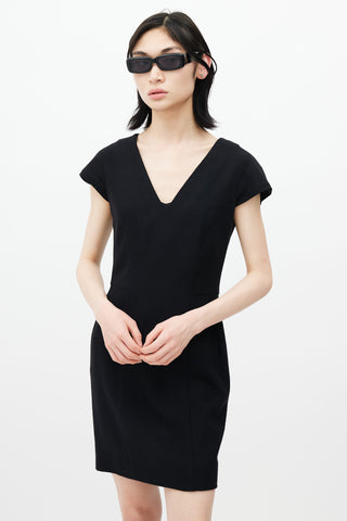 Saint Laurent Black V-Neck Dress