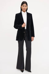 Saint Laurent Single Breasted Velvet Blazer