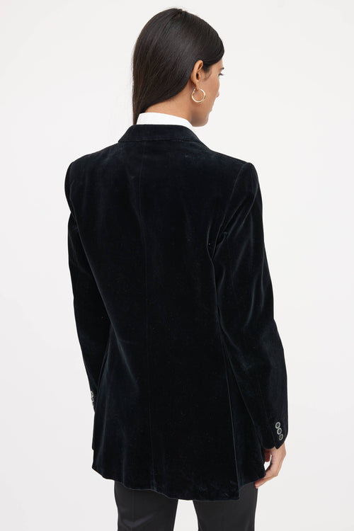 Saint Laurent Single Breasted Velvet Blazer