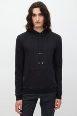 Saint Laurent Black & White Logo Hoodie