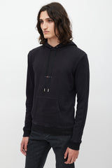 Saint Laurent Black & White Logo Hoodie
