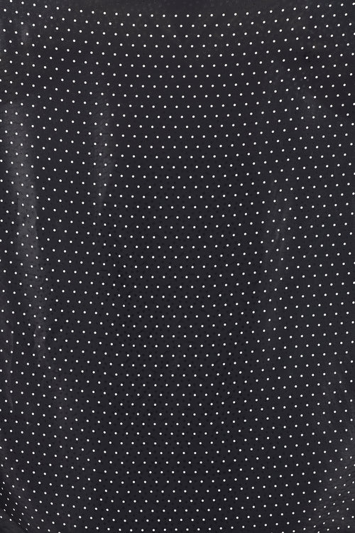 Saint Laurent Black & White Polka Dot Square Scarf