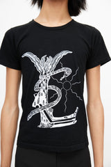 Saint Laurent Black & White Logo T-Shirt