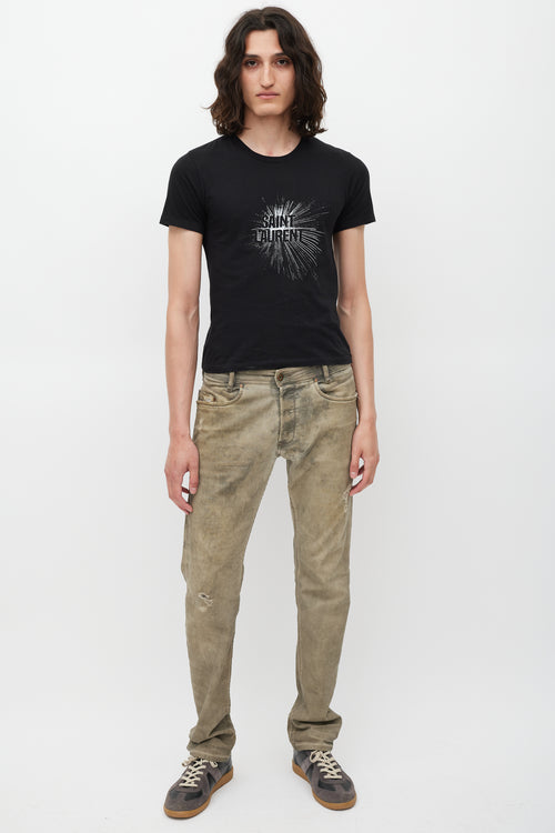 Saint Laurent Black & White Logo T-Shirt