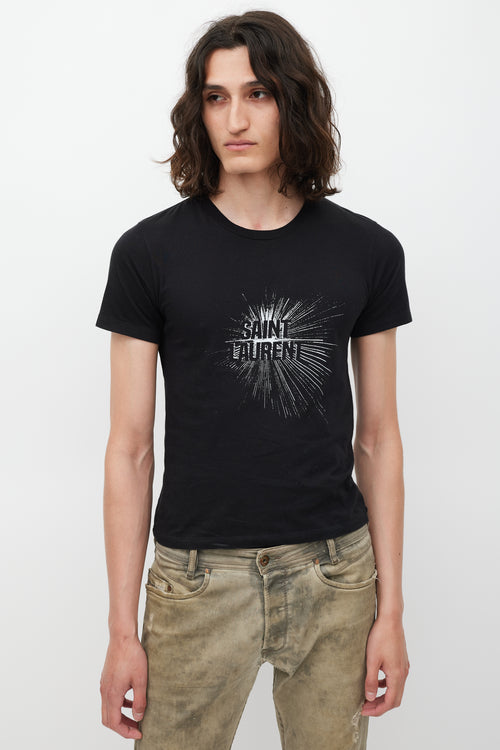 Saint Laurent Black & White Logo T-Shirt