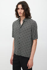 Saint Laurent Black & White Patterned Shirt