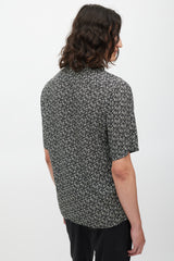 Saint Laurent Black & White Patterned Shirt