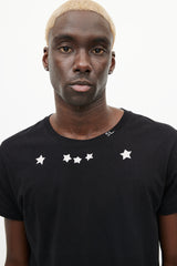 Saint Laurent Black & White Star Logo T-Shirt