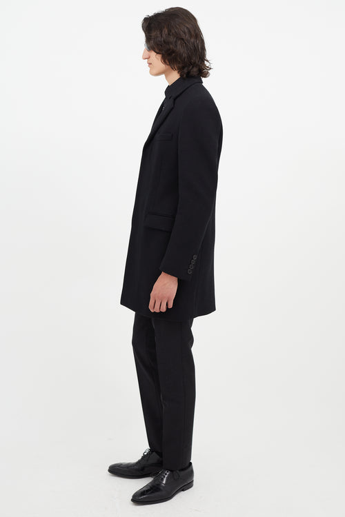 Saint Laurent Black Wool Coat