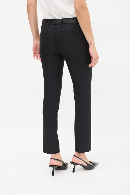 Saint Laurent Black Wool Slim Tapered Trouser