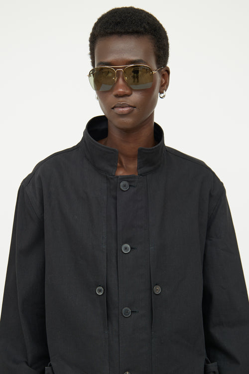 Saint Laurent Black Cotton Jacket