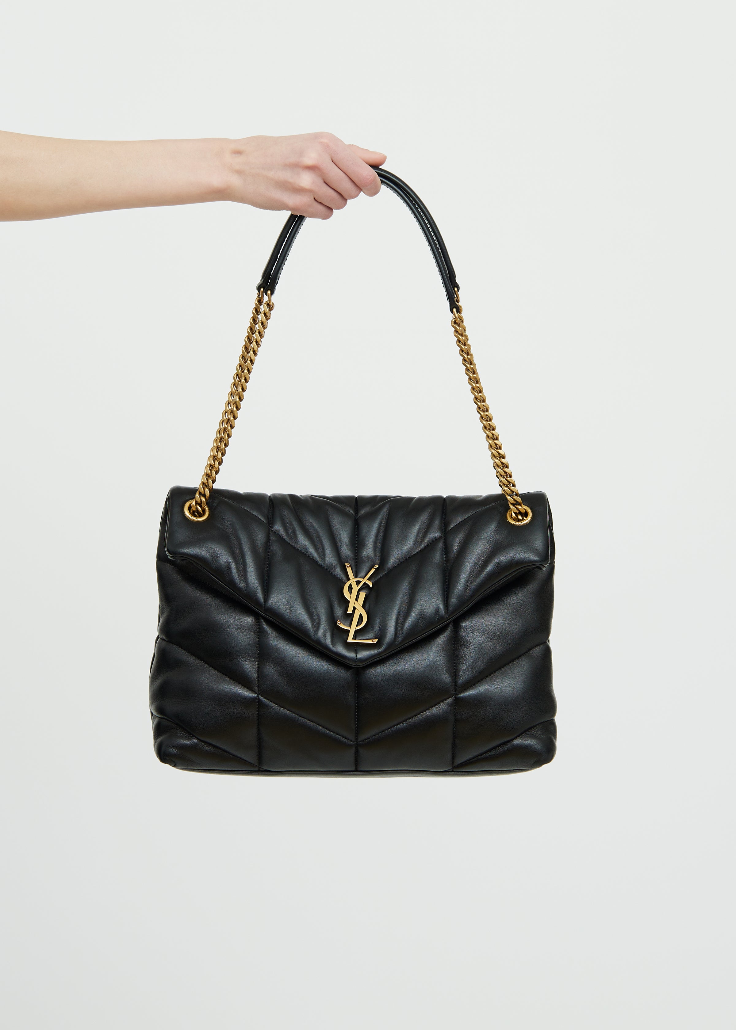Saint Laurent Loulou Black Paisley Quilted Small Cross Body Bag – Queen Bee  of Beverly Hills