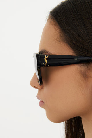 Saint Laurent Black SL M3 Sunglasses