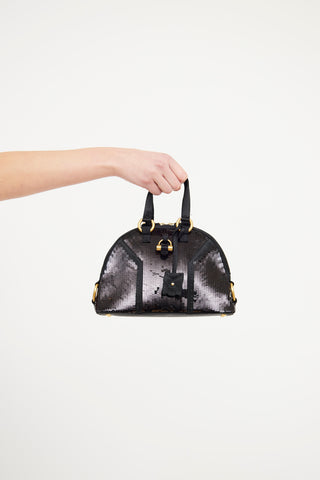 Saint Laurent Black Mini Sequin Muse Bag