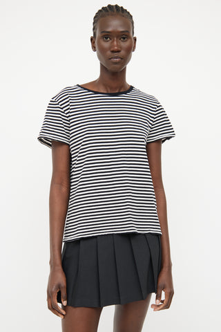 Saint Laurent Black & White Stripe T-shirt