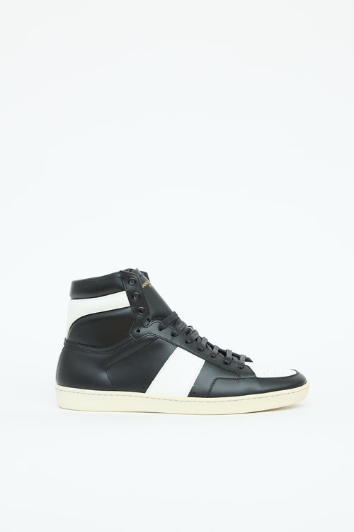 Saint Laurent Leather High Top Sneaker
