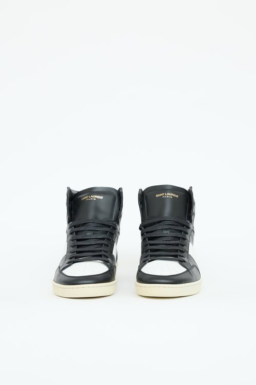 Saint Laurent Leather High Top Sneaker