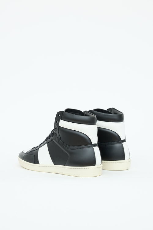 Saint Laurent Leather High Top Sneaker