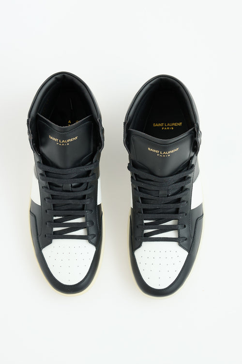 Saint Laurent Leather High Top Sneaker