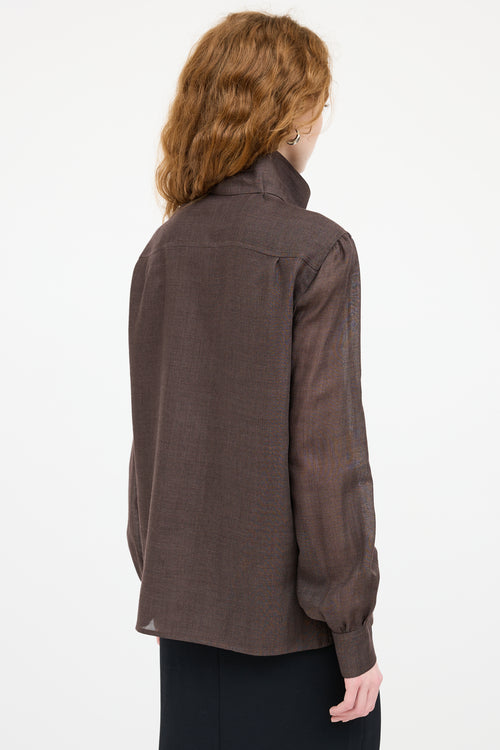 Saint Laurent Brown Layered Shirt