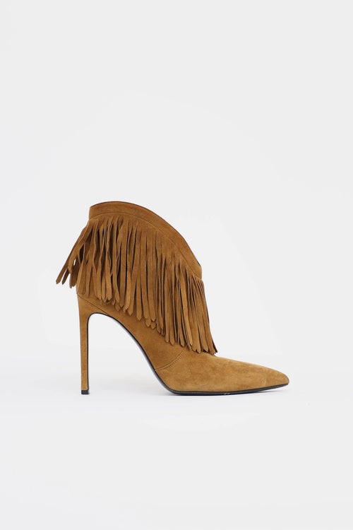 Saint Laurent Fringe Ankle Bootie