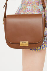 Saint Laurent Brown Smooth Betty Satchel